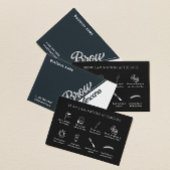 Carte De Visite Black White Grey Gris Esthétique après soins