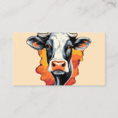 Carte De Visite Black White Holstein, animal de ferme de vache, ar (Dos)