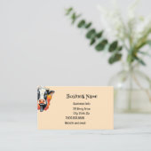 Carte De Visite Black White Holstein, animal de ferme de vache, ar (Debout devant)