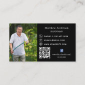 Carte De Visite Black white home réparations photo QR code handyma (Dos)