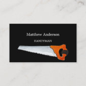 Carte De Visite Black white home réparations photo QR code handyma (Devant)