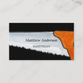 Carte De Visite Black white home réparations photo QR code handyma (Devant)