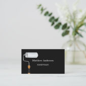 Carte De Visite Black white home réparations photo QR code handyma (Debout devant)