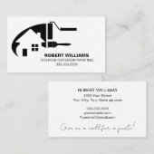 Carte De Visite Black White House Painter Professionnel (Devant / Derrière)