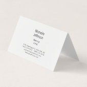 Carte De Visite Black & White Minimalist Plain Modern (Devant)