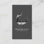Carte De Visite Black & White Motherboard Swirl • Custom Editable  (Devant)