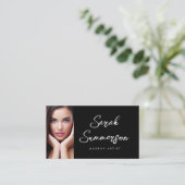 Carte De Visite Black White Photo Makeup (Debout devant)