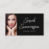 Carte De Visite Black White Photo Makeup (Devant)