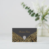 Carte de visite Black Zebra Gold Black Zebra (Debout devant)