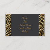 Carte de visite Black Zebra Gold Black Zebra (Dos)