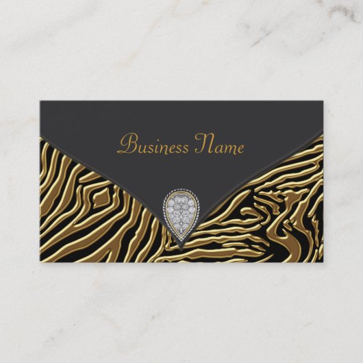 Carte de visite Black Zebra Gold Black Zebra (Devant)