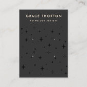 Carte De Visite Black Zodiac Celestial Star 4 Trous oreille (Devant)