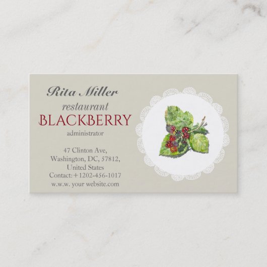Carte De Visite BlackBerry (Devant)