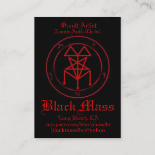 Carte De Visite blackmasspent1, artiste occulte, Anti-Chri