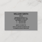 Carte de visite Blacksmith (Dos)