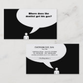 Carte De Visite blague du dentiste (Devant / Derrière)