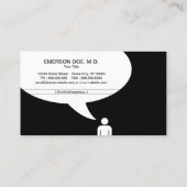 Carte De Visite blague optométriste / blague dinosaure (Dos)