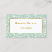 Carte de visite BLANC AQUA LACE OR (Devant)