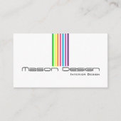 Carte de visite blanc arc-en-ciel (Dos)