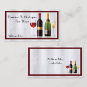 Carte de visite blanc au vin fin (Devant / Derrière)