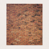 Carte De Visite Blanc avec image en brique Brown à l'intérieur de  (Intérieur déplié)