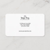 Carte de visite blanc avec le détail de verdure (Dos)