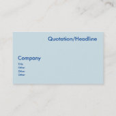 Carte de visite blanc azuréen (Dos)