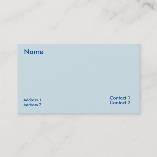 Carte de visite blanc azuréen (Devant)