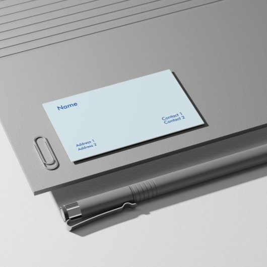 Carte de visite blanc azuréen