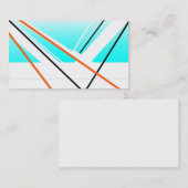 Carte de visite blanc bleu abstrait de conception (Devant / Derrière)