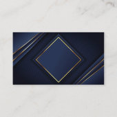 Carte De Visite Blanc bleu et or de luxe (Dos)