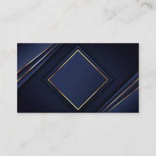 Carte De Visite Blanc bleu et or de luxe