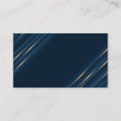 Carte De Visite Blanc bleu et or de luxe (Dos)