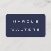 Carte De Visite Blanc bleu moderne (Devant)