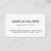 Carte De Visite Blanc bleu moderne (Dos)