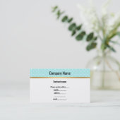 CARTE DE VISITE BLANC BLEU SPOT (Debout devant)
