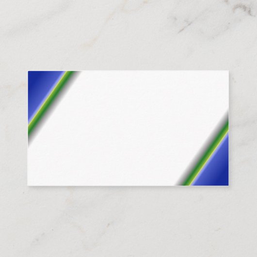 Carte de visite blanc bleu vert (Dos)