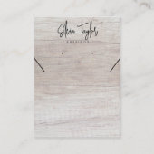 Carte De Visite Blanc Bois Votre Logo Écran D'Écoute (Devant)