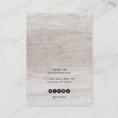 Carte De Visite Blanc Bois Votre Logo Écran D'Écoute (Dos)