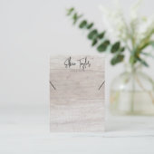 Carte De Visite Blanc Bois Votre Logo Écran D'Écoute (Debout devant)