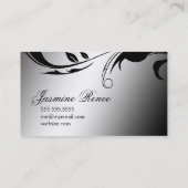 Carte De Visite Blanc brillant de noir du papillon 311 (Dos)