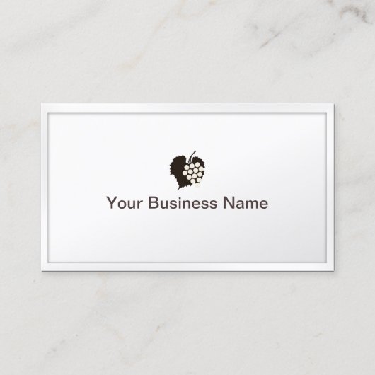 Carte de visite blanc chic d'établissement (Devant)