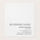 Carte de visite blanc chic professionnel esthétiqu (Extérieur déplié)