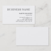 Carte de visite blanc chic professionnel esthétiqu (Devant / Derrière)