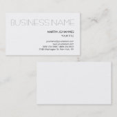 Carte de visite blanc chic professionnel tendance (Devant / Derrière)