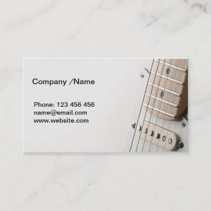 Carte De Visite Blanc choisissez la guitare de bobine