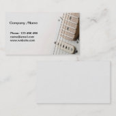 Carte De Visite Blanc choisissez la guitare de bobine (Devant / Derrière)