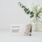 Carte De Visite Blanc choisissez la guitare de bobine (Debout devant)