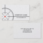 Carte de visite blanc cible de la boutique Gunsmit (Devant / Derrière)