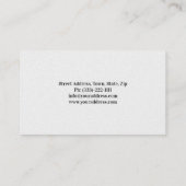 Carte de visite blanc cible de la boutique Gunsmit (Dos)